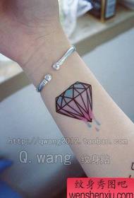 wrist color diamond tattoo pattern