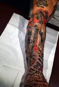blomma arm färg maskin för tema tatuering mönster