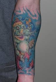 Ganesha color elephant tattoo pattern