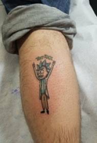 Tetoválás rajzfilmfigura fiú borjak festett rajzfilmfigura tetoválás kép