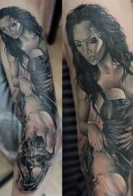 arm black gray sexy glamorous tattoo pattern