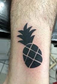 Europese kalf tatoeëring seuns skenk die kreatiewe Pineapple Tattoo Picture