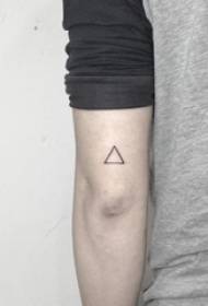 Driehoek tattoo illustratie meisje arm driehoek tattoo foto