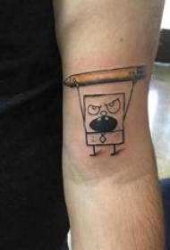 Sponge dieťa tetovanie chlapca paže na farebný špongiu dieťa tetovanie obrázok