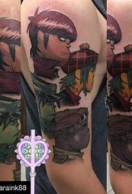 Tatuointi sarjakuva miesopiskelija käsivarsi luonnos tatuointi sarjakuvakuva