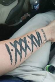 Tattoo roman numerals male student arm on black tattoo roman digital picture