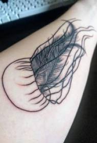 Tatu tattoo jellyfish male arm on black jellyfish tattoo picture