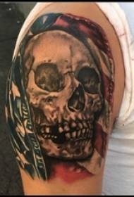tatuatge de crani, braç de nen, tatuatge, tatuatge, tatuatge