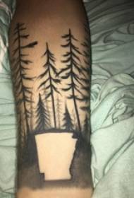 Tree tattoo boy's arm on black gray tattoo tree tattoo picture