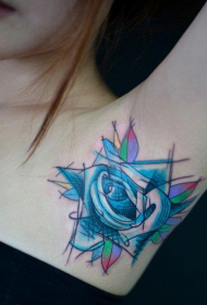 Красива і ніжна троянда візерунок татуювання на руці
