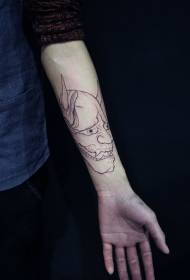 Linia de personalitate a brațului ca modelul de tatuaj
