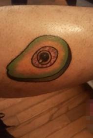 Lámh péinteáilte péinteáilte uiscedhath de phictiúr cruthaitheach tatúnna avocado