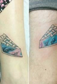 Couple tattoo couple arms on starry sky tattoo picture