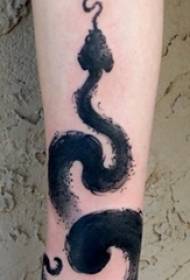 Arm tattoo material, male arm, ink snake tattoo picture
