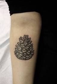 Arm tattoo material girl black pine cone tattoo ata