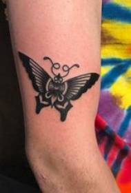3д лептир тетоважа девојчица лептир на црној слици тетоважа лептира