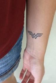 Tattoo symbol male student arm on black wonderwoman symbol tattoo picture