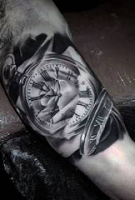 Хлопчики зброї на чорний ескіз жало поради поради творчі годинник татуювання візерунок