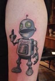 Tetovaža robota, muški robot, obojena slika tetovaža robota