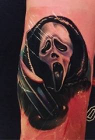 skull tattoo, boy's arm, painted tattoo, tattoo picture