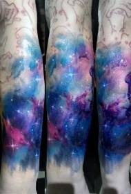 leg unfinished color space tattoo picture