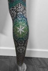 Tribal dekoratiewe tatoeëermerk van beenkleurige nar
