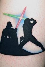 Tema uzorak tetovaže u boji zvijezda ratova
