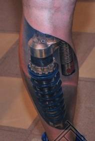 Incredible realistic style steel tube tattoo