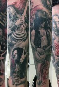 Various famous musicians tattoos with interesting legs