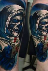 Ben ny stil farge astronaut skjelett tatovering