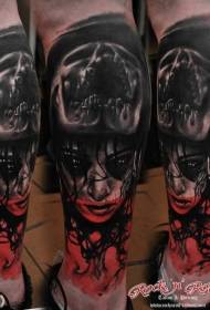 noga horror kobieta wskazówka Wzór nazywa się tatuażem