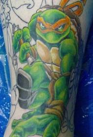 umbala wokuhlukahluka kwe-Ninja turtle tattoo iphethini