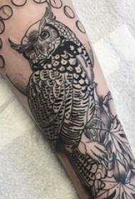 calf symmetrical tattoo boys Thighs on leaves and owl tattoo pictures