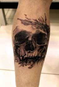 Ipateni yomnwe e-brown skull tattoo yomntu