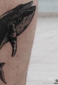 patrón de tatuaje de cubierta de ballena de ternero