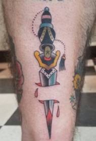 punhal tatuagem padrão masculino pernil colorido punhal tatuagem imagens
