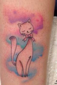 बछडा शाई रंग मांजर टॅटू नमुना