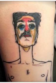 kāju pašdarināts krāsa jocīga vīrieša tetovējuma raksts