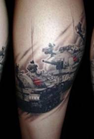 Leg neie Genf Faarf modern groussen Tank Tattoo