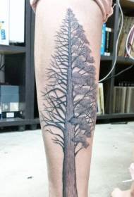 팔 갈색 큰 나무 몸통 문신 패턴