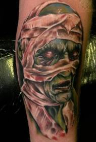 I-leg color mummy portrait tattoo iphethini