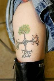 Leg four seasons tree tattoo pictures