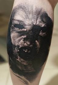Benen grappige âlde horrorfilm monsterportret tattoo