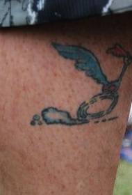 Колер ногі пацешны малюнак татуіроўкі страўса