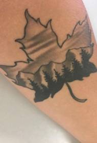 ເດັກຊາຍ tattoo calf ຫະພາບເອີຣົບແລະອາເມລິກາທີ່ມີຮູບຊົງກ່ຽວກັບພູມສັນຖານແລະ maple ໃບຮູບ tattoo 98884-tattoo tattoo calf ຜູ້ຊາຍໃນເອີຣົບ.