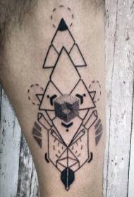 Old style style legs black geometric ornament tattoo pictures