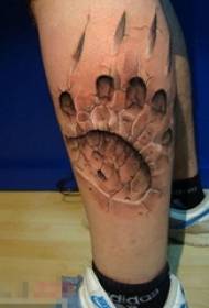 момчета теле на черно сива скица 3d куче нокът татуировка снимка