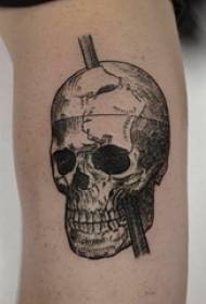 Tattoo tattoo male shank on black skull tattoo picture