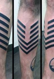 Simple mysterious symbol tattoo picture of the leg
