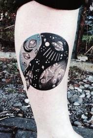 Leg color various ship space tattoo pictures
